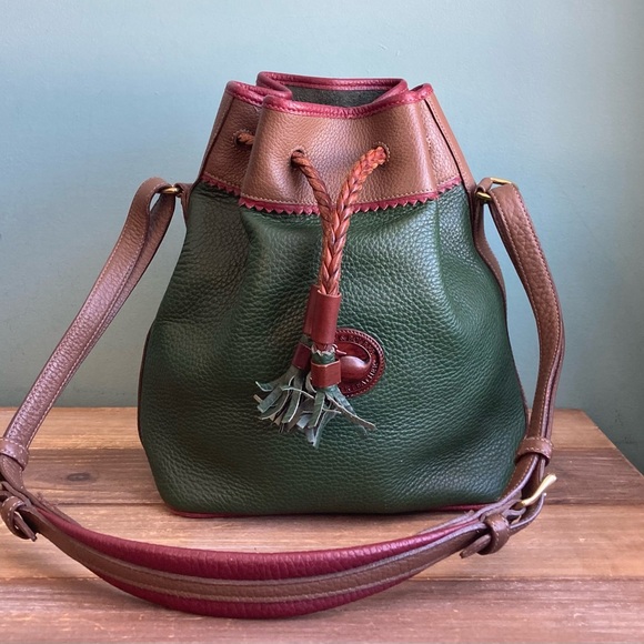 Vintage Dooney & Bourke Teton Drawstring Leather Bucket Bag - Picture 10 of 10